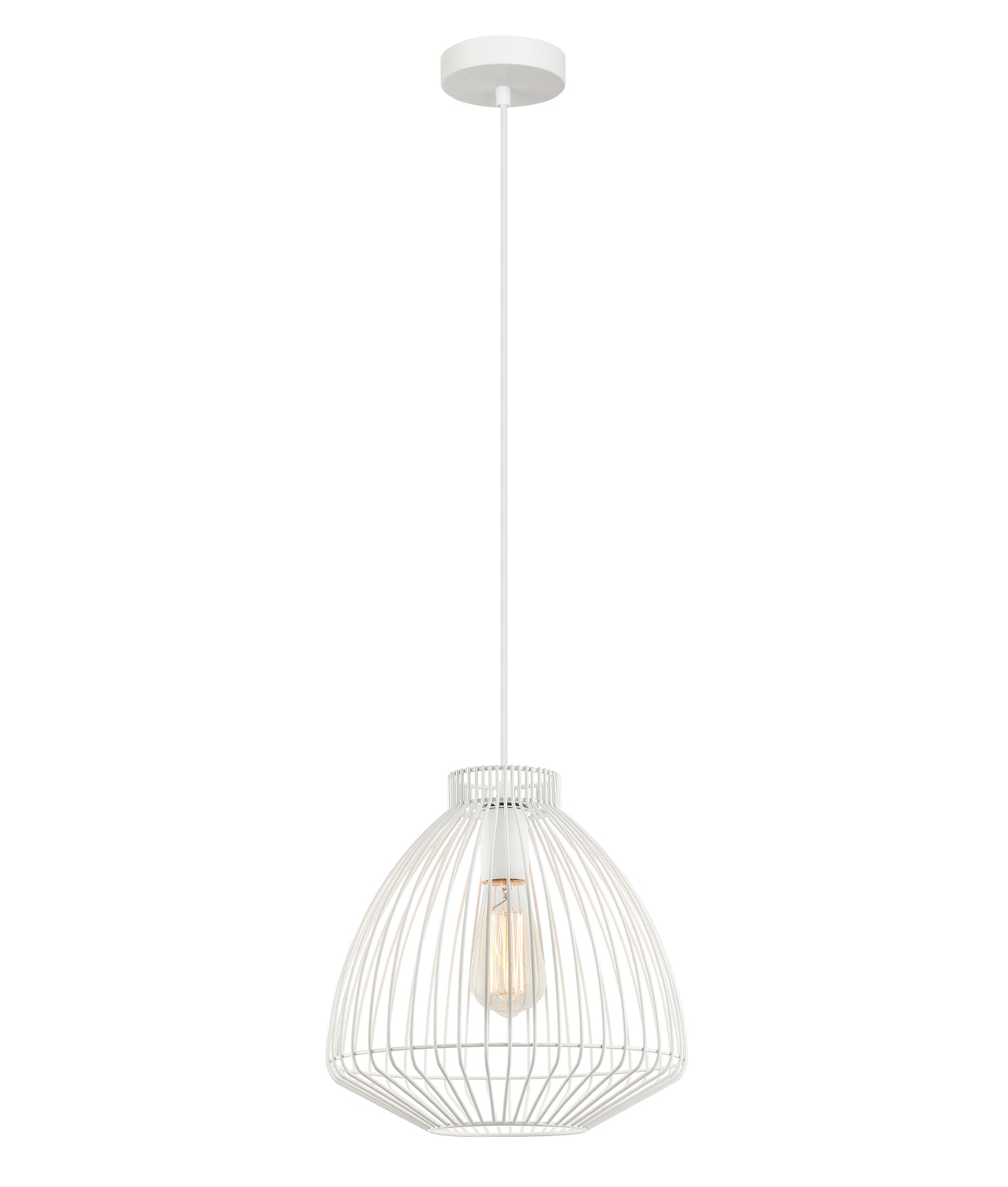 MANU: Modern Interior Cone (Concave) Wire Cage Pendant Lights