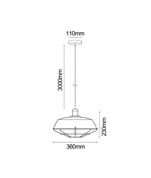 MATRIX: Industrial Iron Dome & Cage Pendant Lights