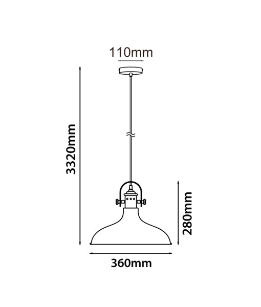 NARVIK: Industrial Scandinavian Dome Shape With Copper Plating Pendant Lights