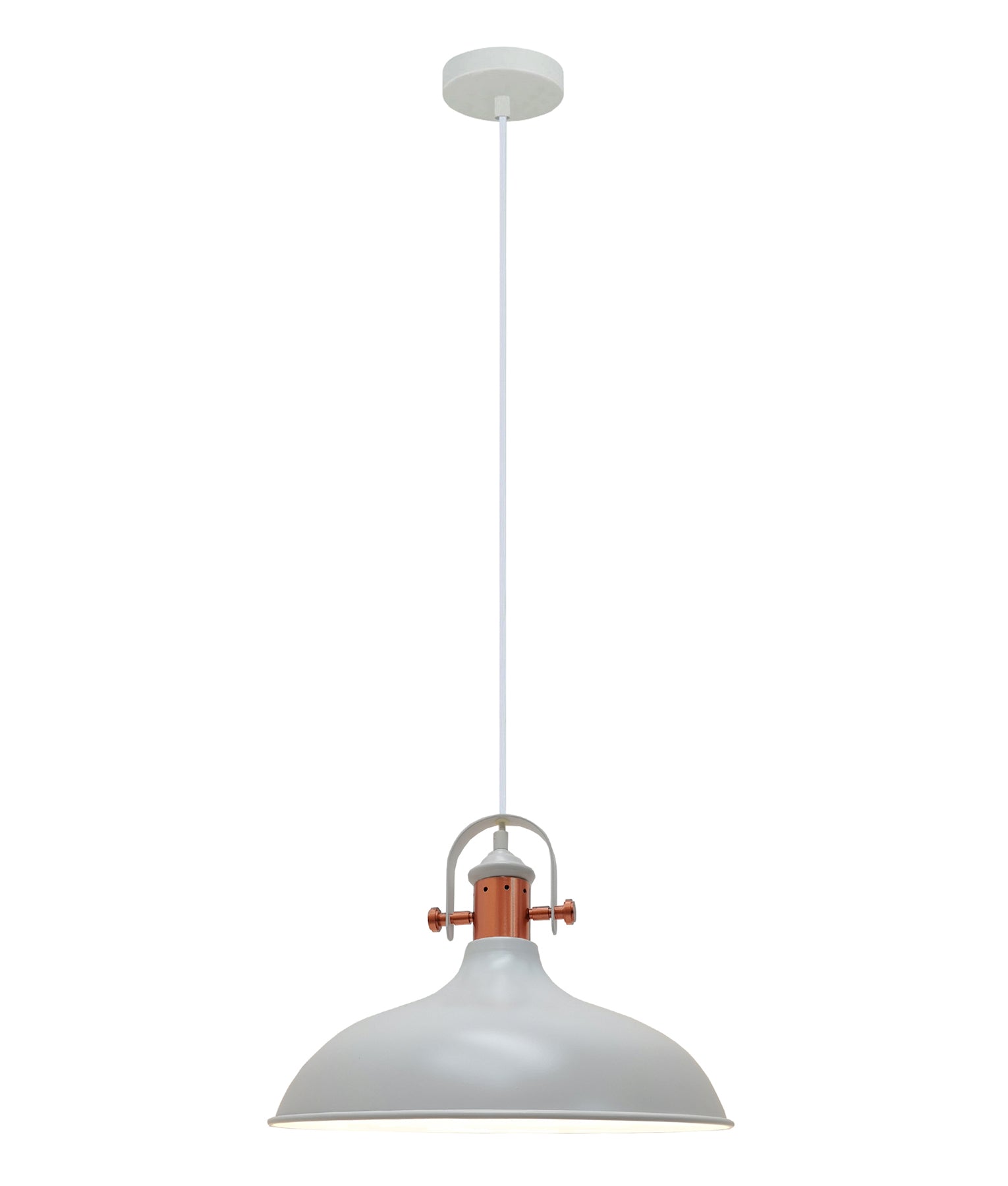 NARVIK: Industrial Scandinavian Dome Shape With Copper Plating Pendant Lights