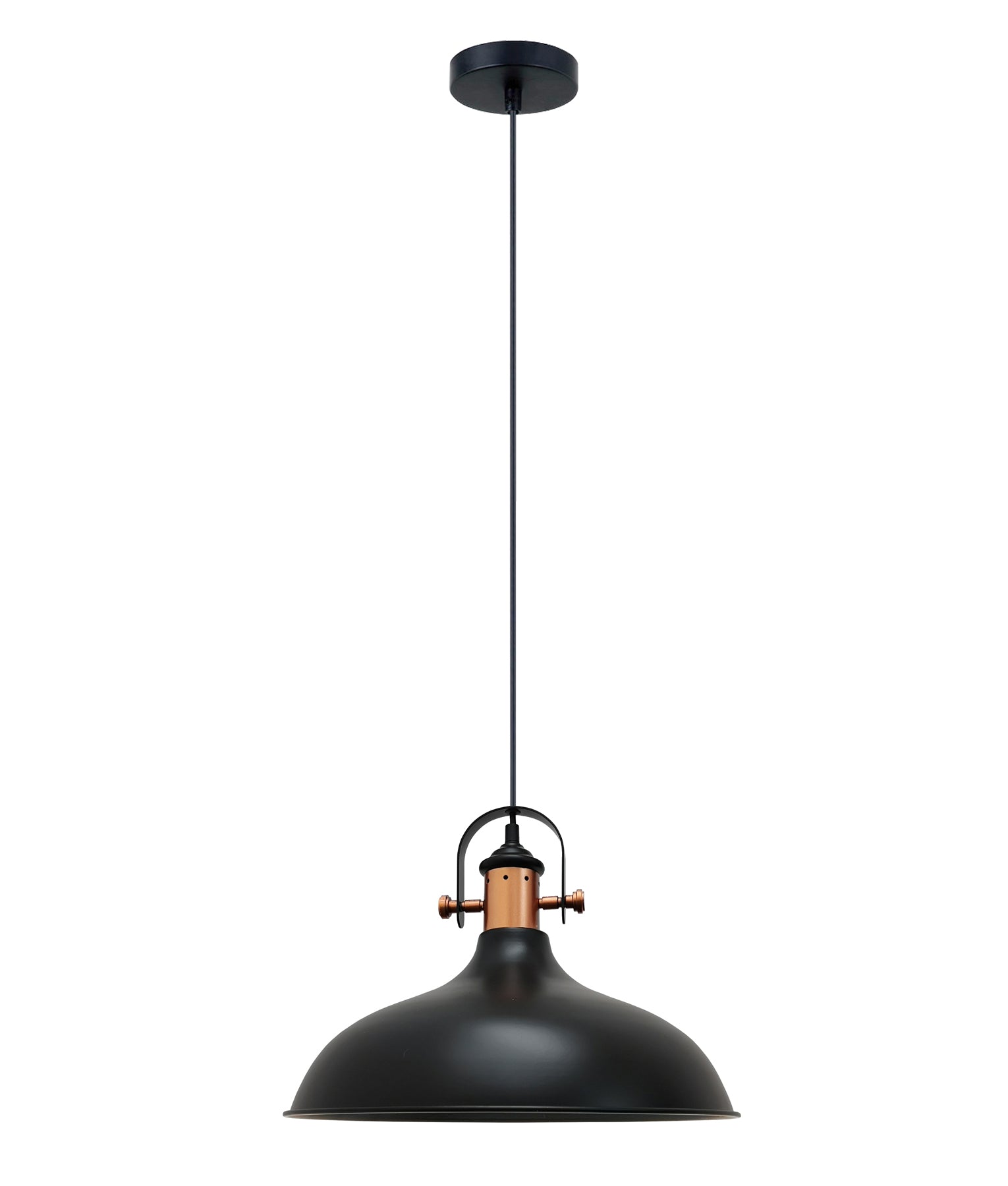 NARVIK: Industrial Scandinavian Dome Shape With Copper Plating Pendant Lights