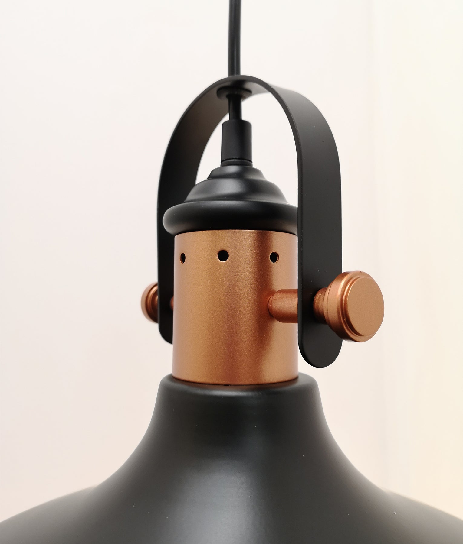 NARVIK: Industrial Scandinavian Dome Shape With Copper Plating Pendant Lights