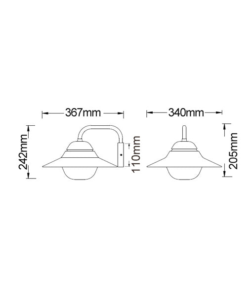 SPY: Exterior Matte Black and Matte White with Frosted Diffuser Wall Lights IP44