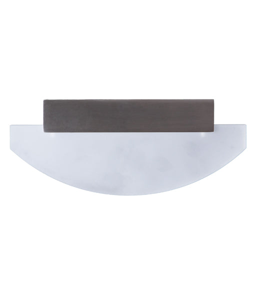SYDNEY: City Series LED Interior Satin Nickel Curved Frosted Diffuser Wall Light