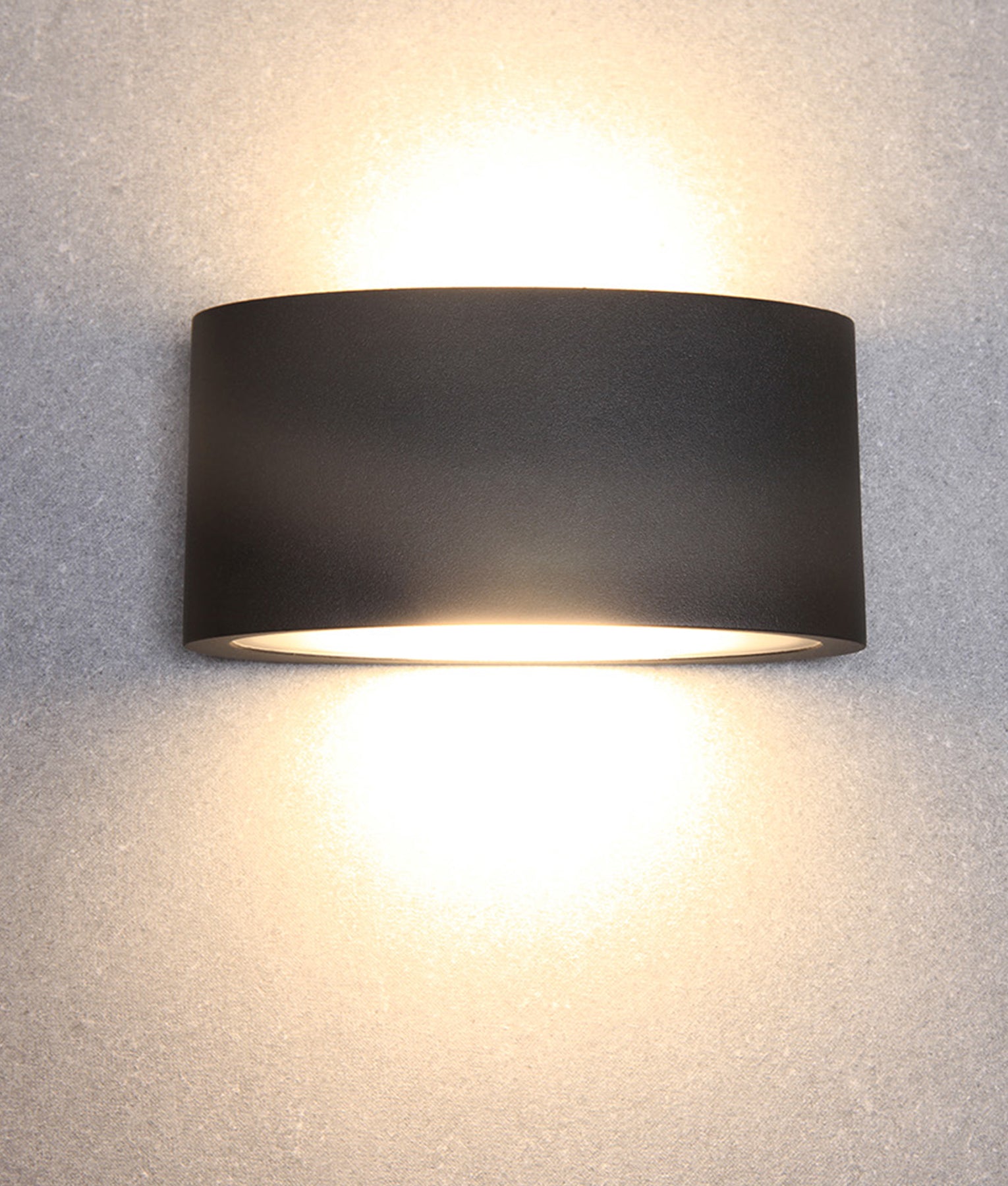 TAMA: LED Exterior Surface Mounted Curved Up/Down Wall Lights IP54