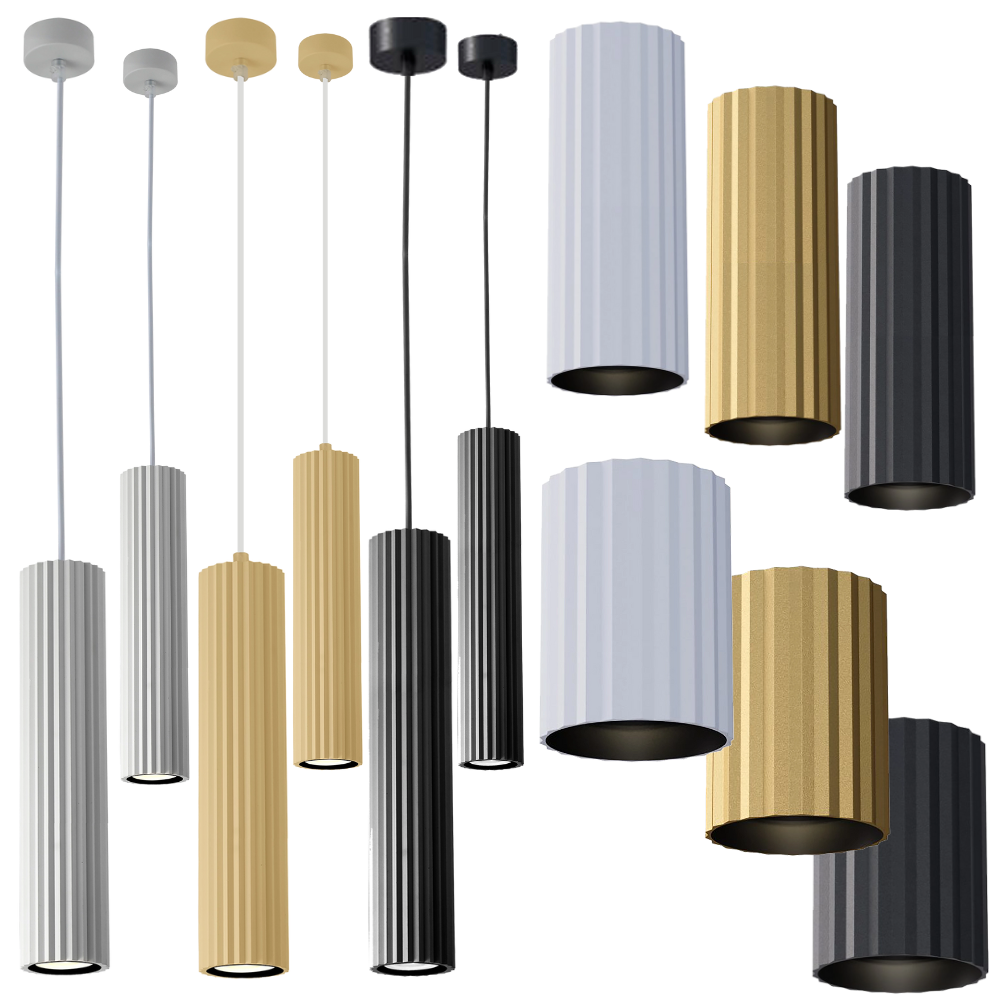 CANARY Low Glare Ribbed Pendant Lights