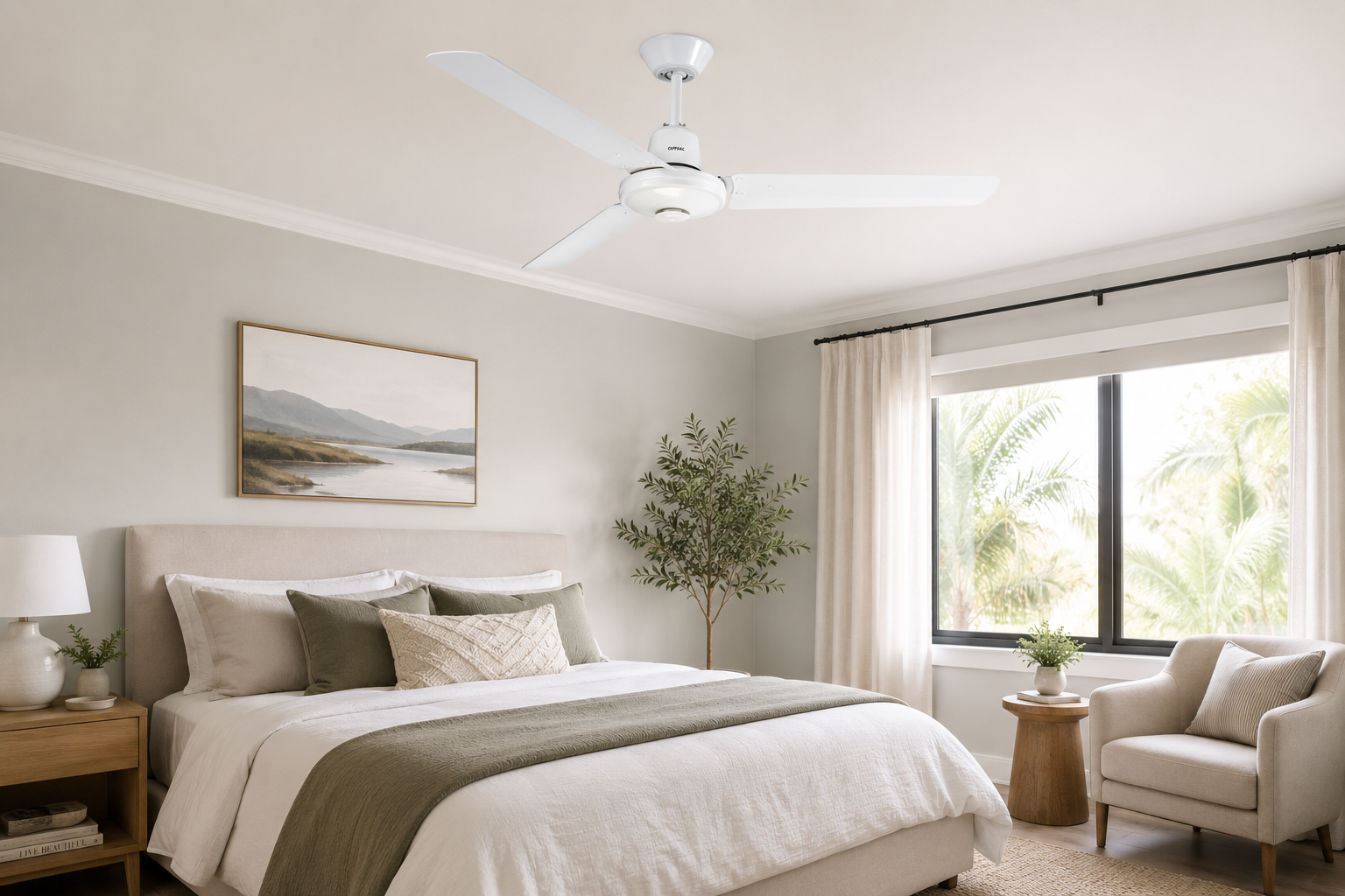 AIRFLOW CEILING FAN 3 BLADE 1200MM WHITE