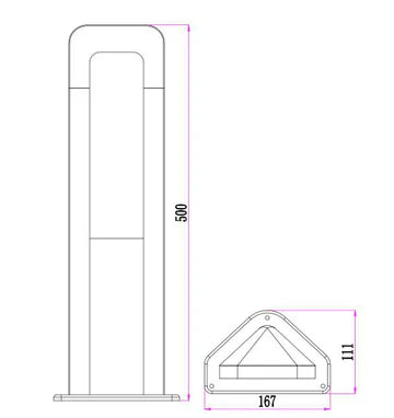 Hathor LED Surface Mounted Dark Grey Bollard Lights IP54