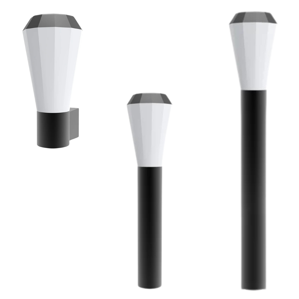 GEB: LED Surface Mounted Tapered Bollard Lights IP54
