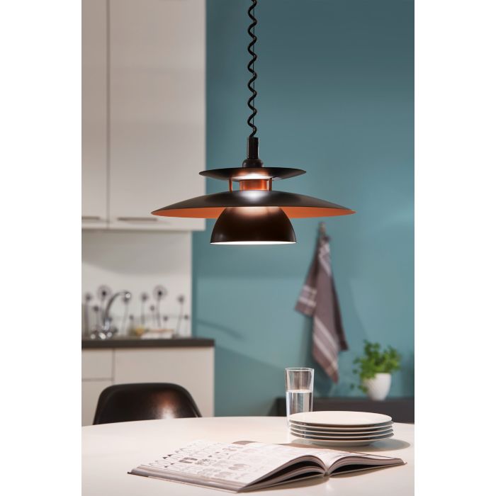 BRENDA Pendant Lights (Pull Down, Black/White)