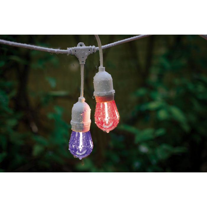 SOLAR FESTOON 10 light LED kit white & multi colour