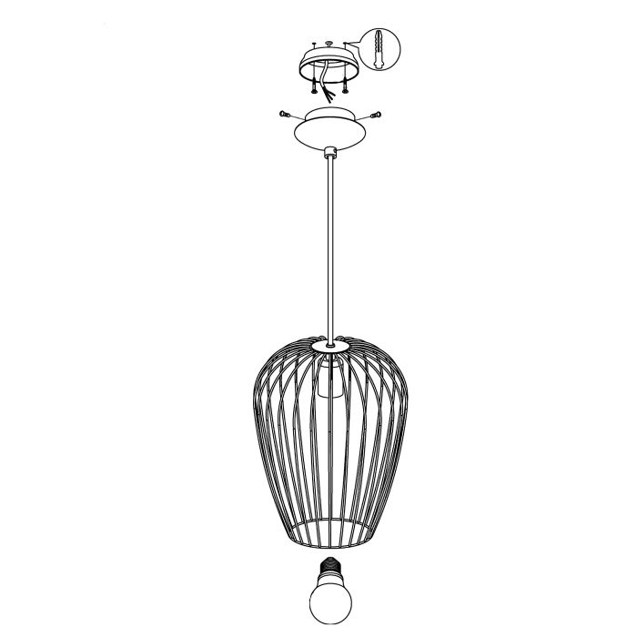 NEWTOWN Pendant Light, One Light Large Shade (Black)