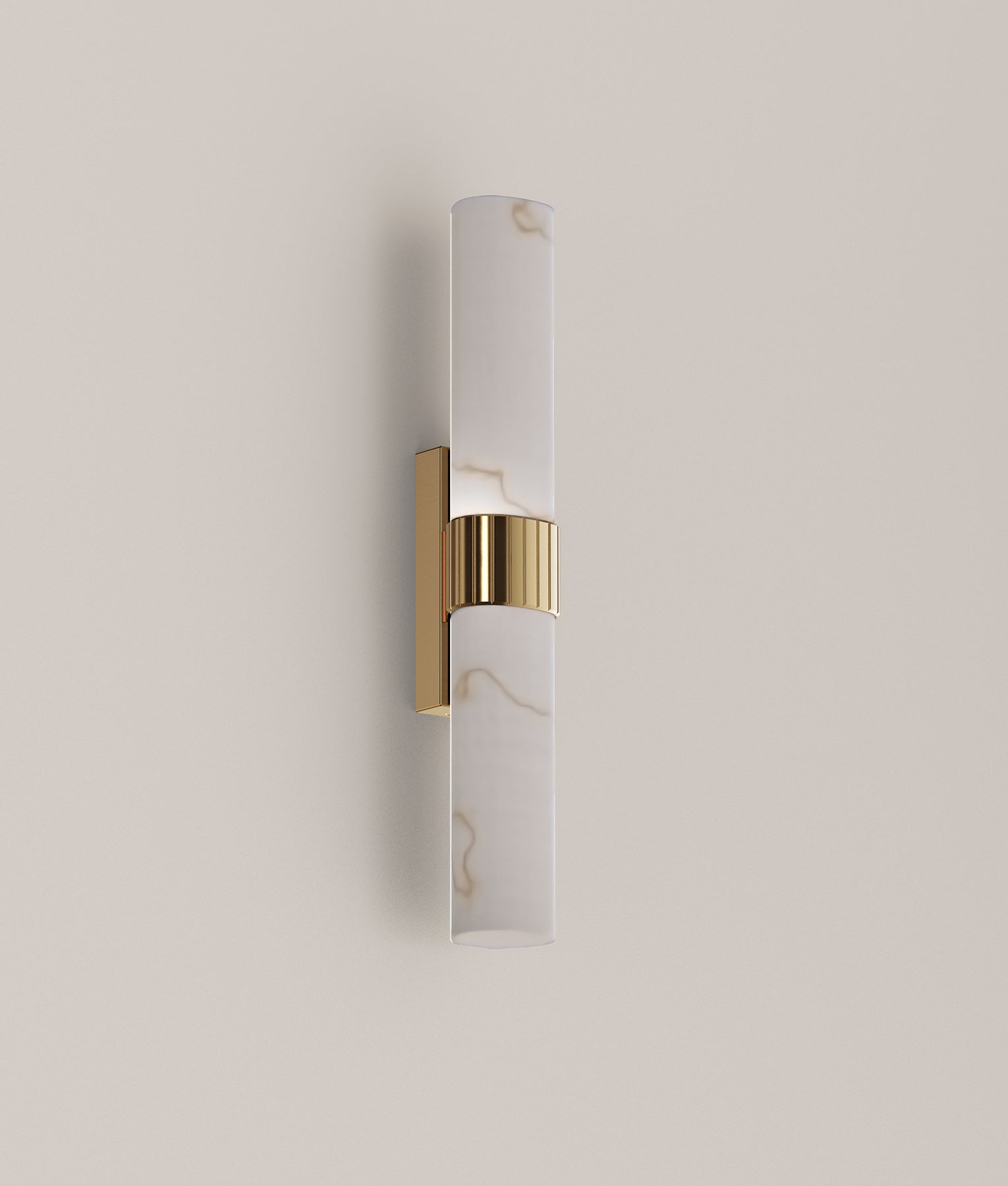 FLECHA: Interior Curved / Angled Faux Marble with Veining Effect Wall Lights