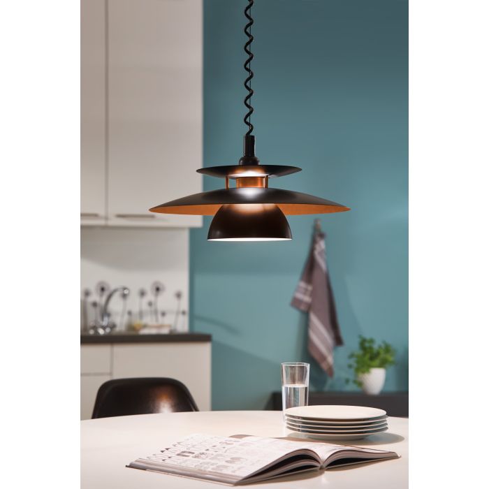 BRENDA Pendant Lights (Pull Down, Black/White)