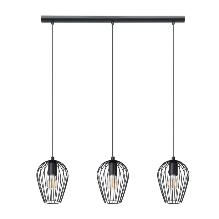 NEWTOWN Pendant Light, Three Lights Bar Base (Black)