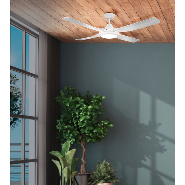 BONDI 52 AC Ceiling Fan with LED Light (White)