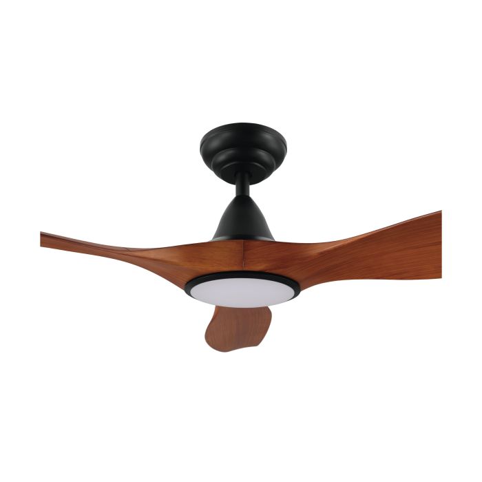 NOOSA 52 DC Ceiling Fan with LED Light (Teak/Black)