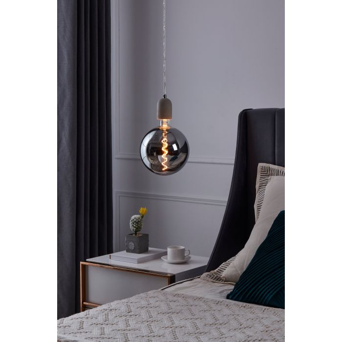 EGLO Decorative Globe 4W E27 LED G200 globe chrome vapourised