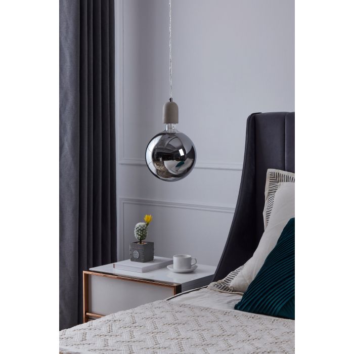 EGLO Decorative Globe 4W E27 LED G200 globe chrome vapourised