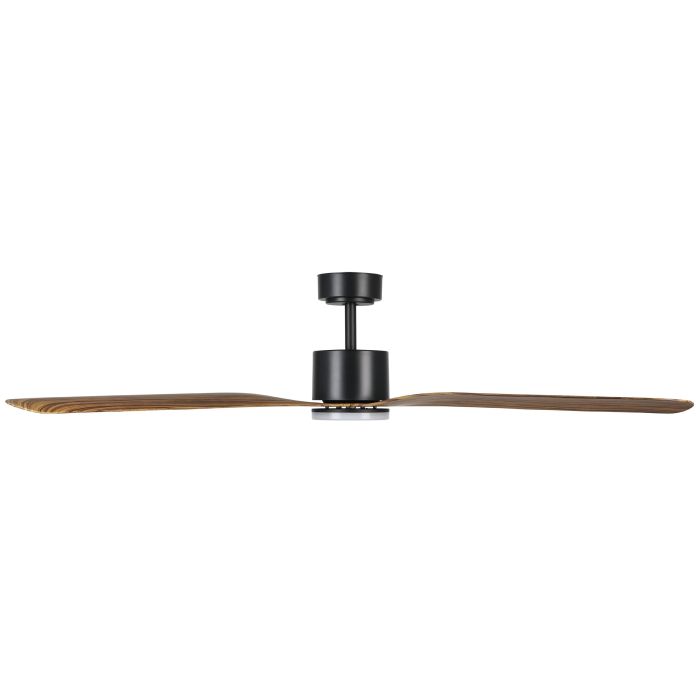 ILUKA 60 DC Ceiling Fan with LED Light (Black/Wood)