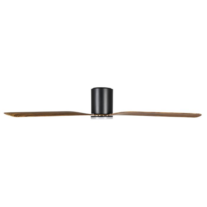 ILUKA 60 DC Ceiling Fan with LED Light (Black/Wood)