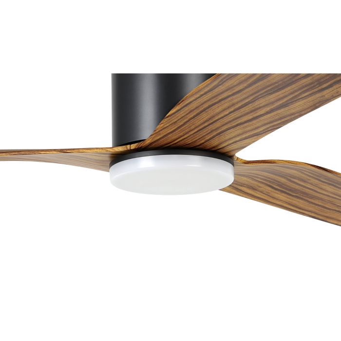 ILUKA 60 DC Ceiling Fan with LED Light (Black/Wood)