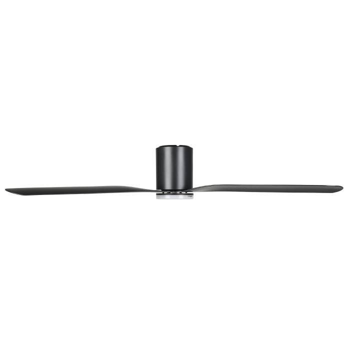 ILUKA 60 DC Ceiling Fan with LED Light (Black Hugger)