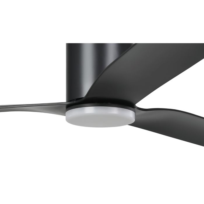 ILUKA 60 DC Ceiling Fan with LED Light (Black Hugger)