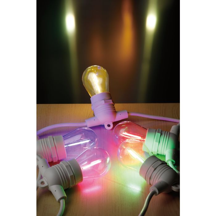 FESTOON 10 light LED kit white & multi colour