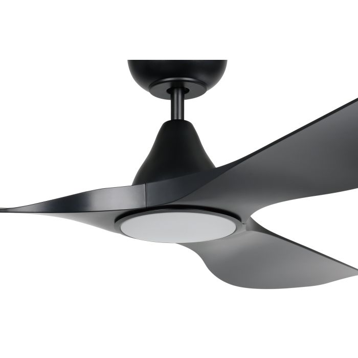 SURF 52 DC Ceiling Fan with LED Light (Black)