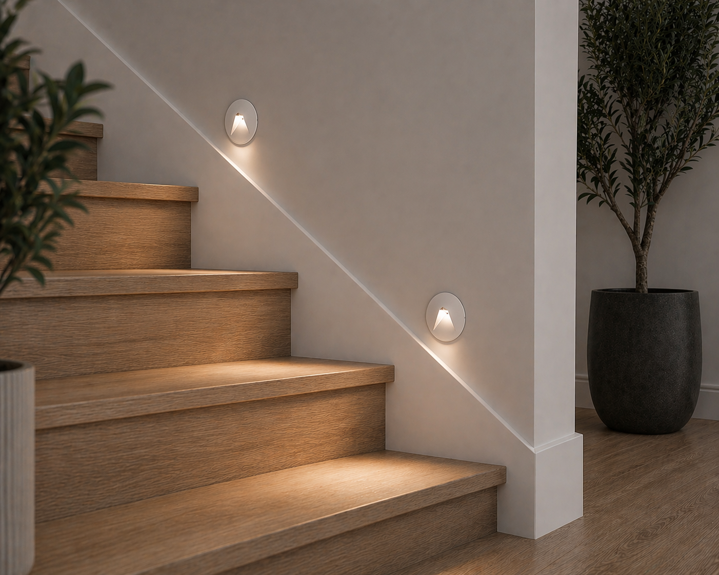 Interior LED Tri-CCT Recessed Round/ square Step Lights