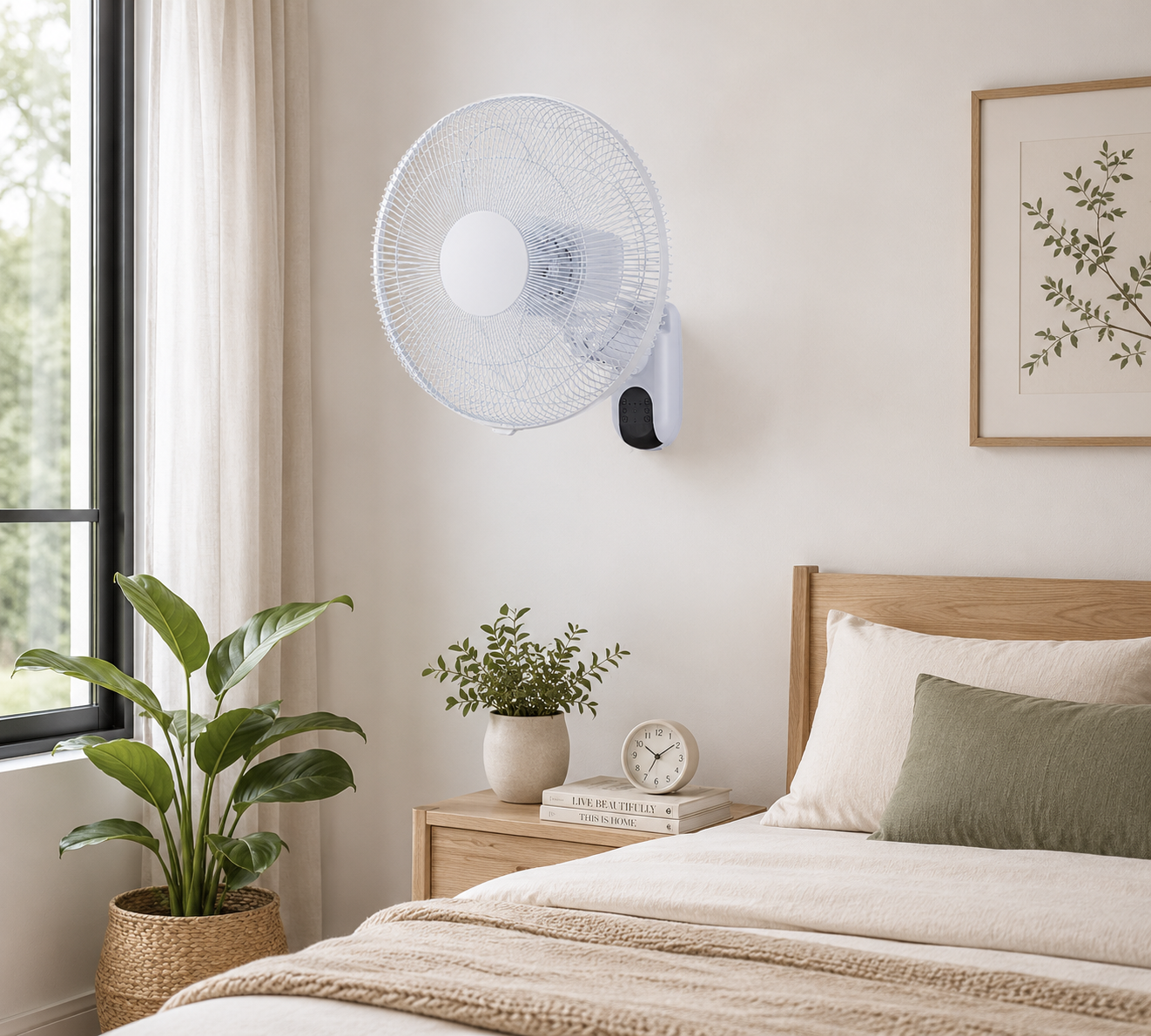 Ivan 40cm Wall Fan with Remote Control