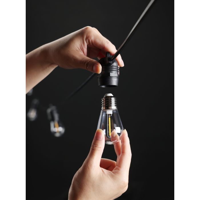 FESTOON 2 light LED kit black & warm white