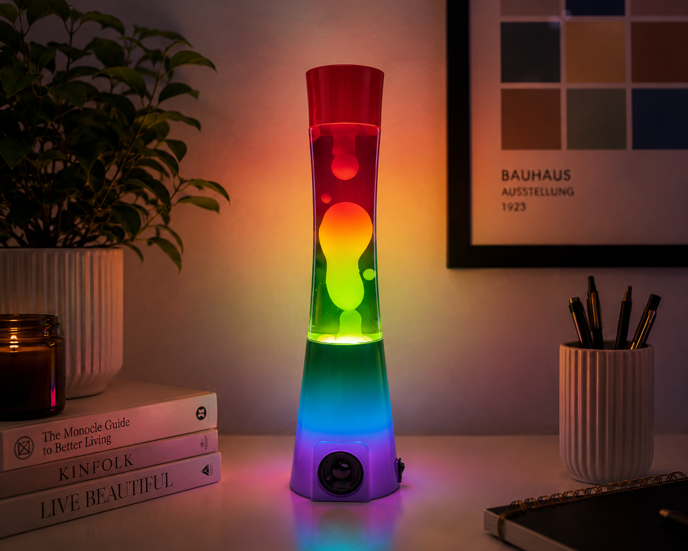 Lava Lamp with Wireless Speakers