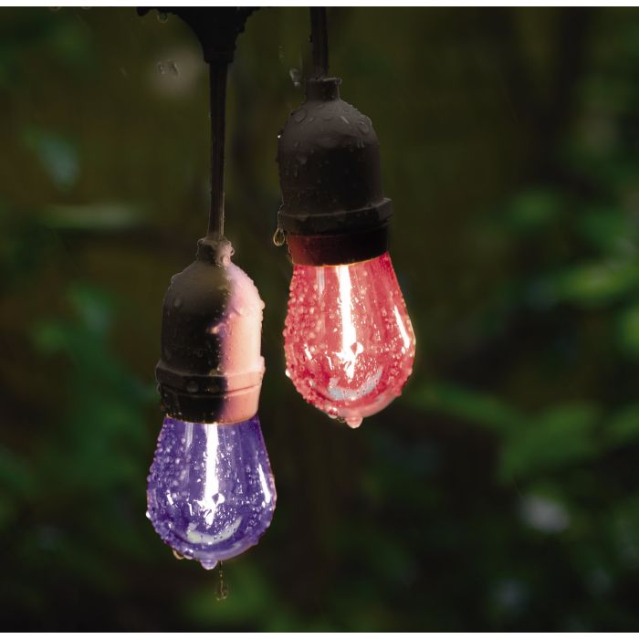 SOLAR FESTOON 10 light LED kit black & multi colour