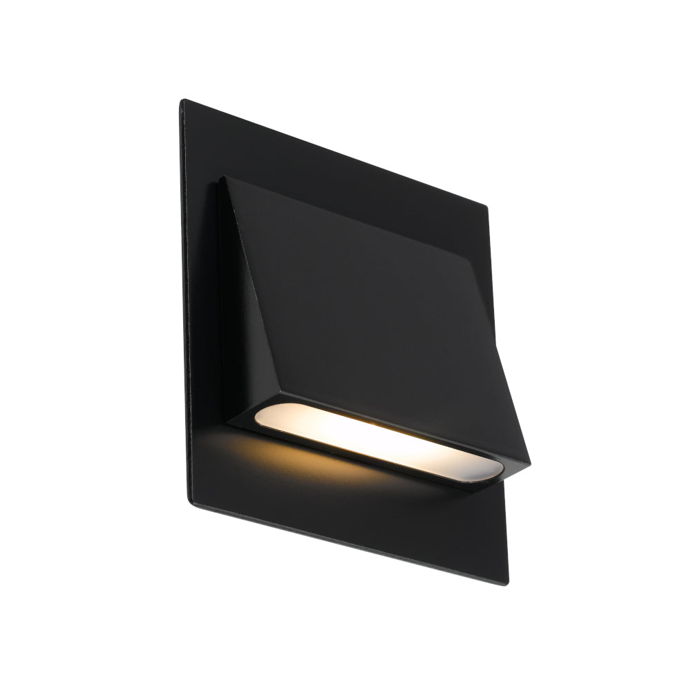 BREA SQUARE LED STAIR WALL LIGHT BLACK