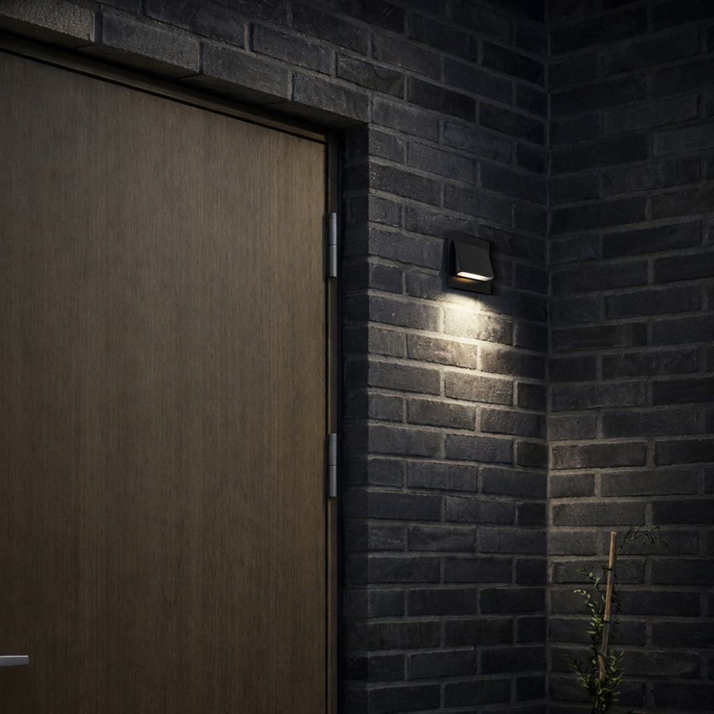 BREA SQUARE LED STAIR WALL LIGHT BLACK