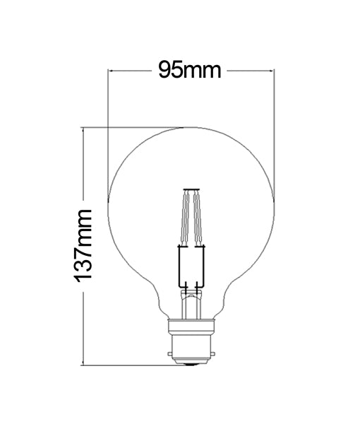 CF Series G95 G125 Filament Globes (6W)