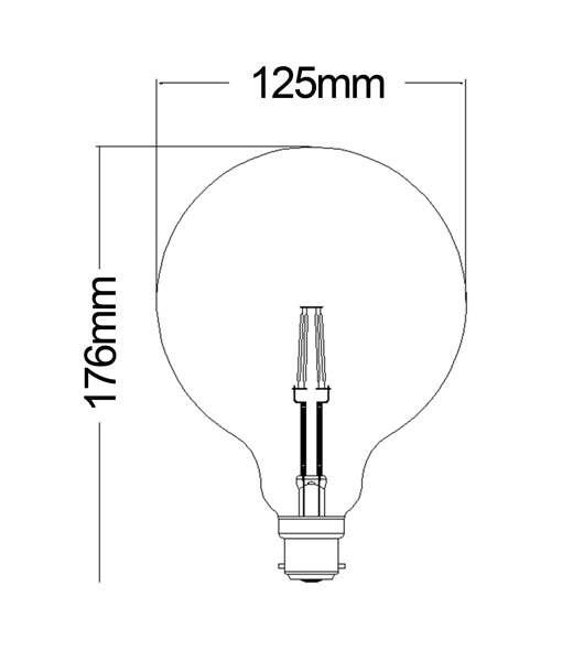 CF Series G95 G125 Filament Globes (6W)