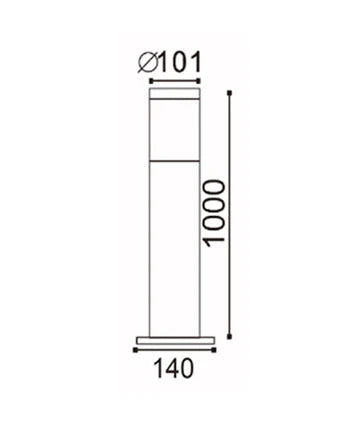 ELANORA Bollard Light (500 mm, Stainless Steel)