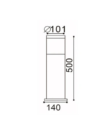 ELANORA Bollard Light (500 mm, Stainless Steel)
