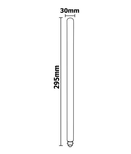 T9 Carbon Filament Globe, 178mm (E27/B22 Base)