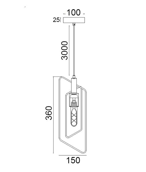 CONTOUR Pendant Light (Rectangular Shape)