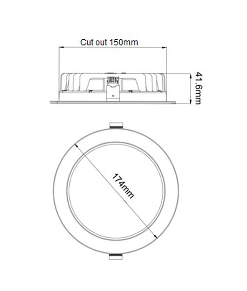 GALTRI Recessed Downlight, 12W LED (Tri-CCT, White)