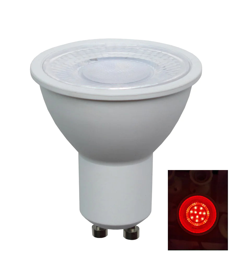 GU10 LED Coloured Globes, 5W (Red/Green/Blue)