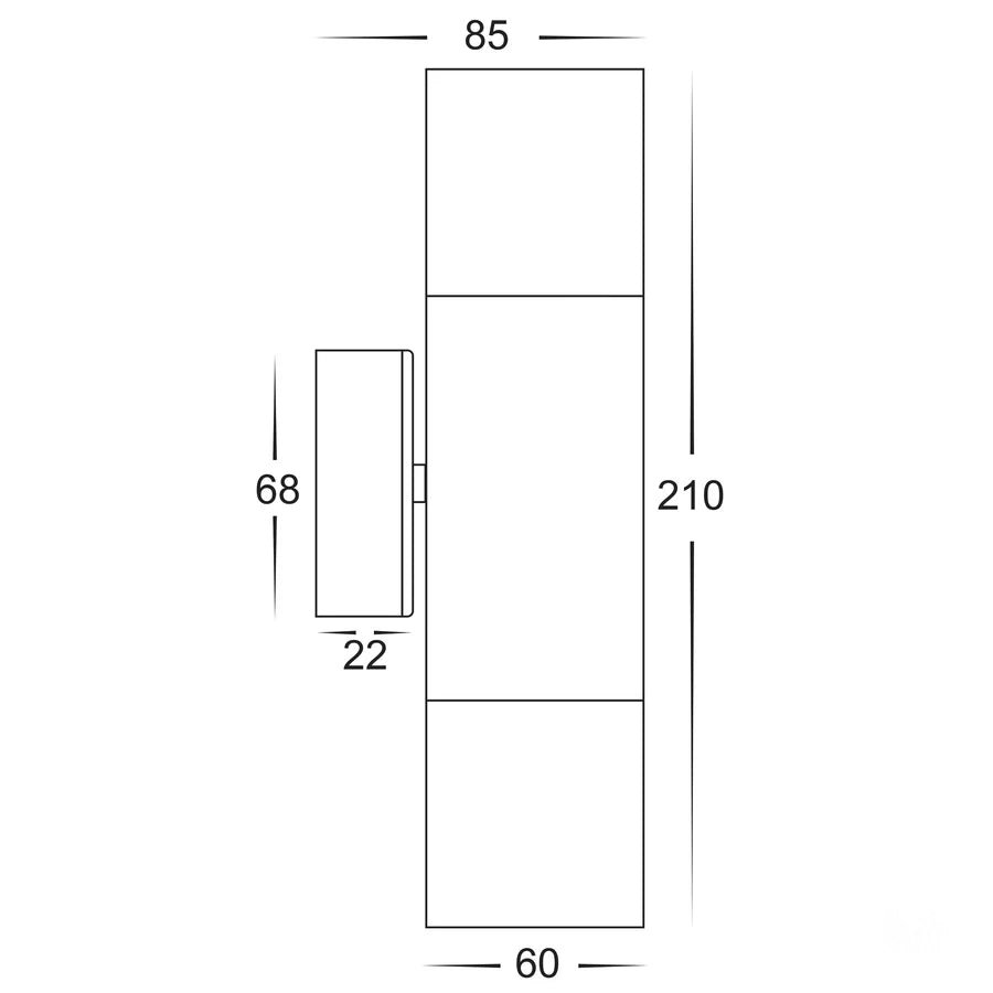 TIVAH Titanium Aluminium Wall Light