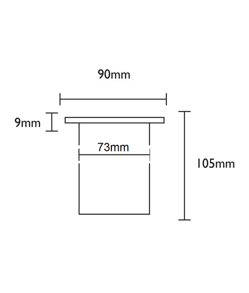 MR16 Exterior Ground Light, Small Faceplate (Polished Copper)