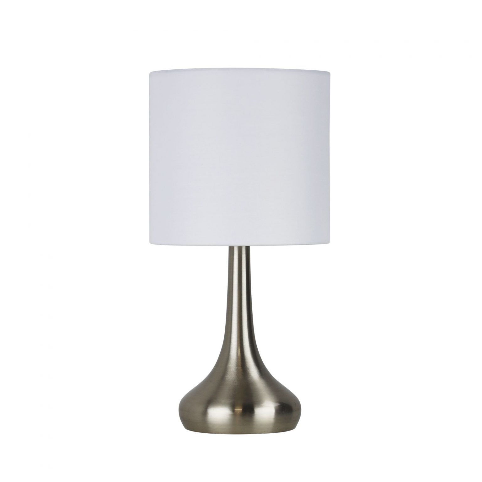 LOLA ON / OFF Touch Lamp in Antique Brass/Brushed Chrome/Gunmetal