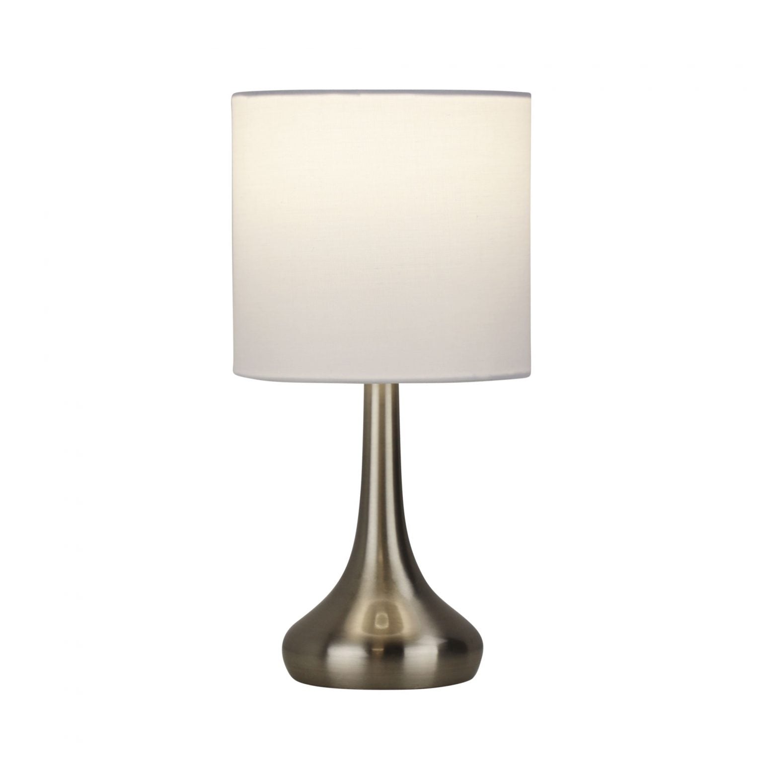 LOLA ON / OFF Touch Lamp in Antique Brass/Brushed Chrome/Gunmetal