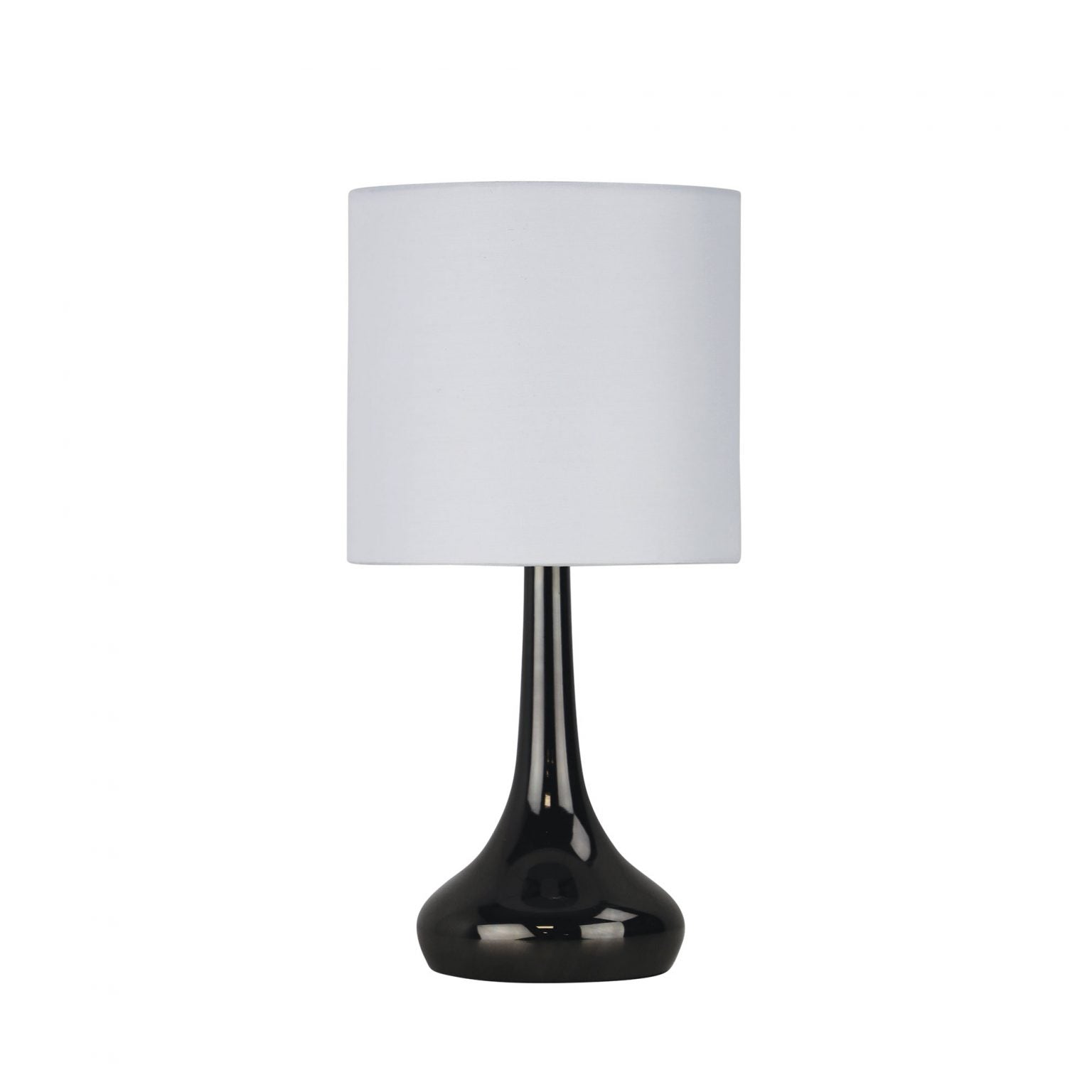 LOLA ON / OFF Touch Lamp in Antique Brass/Brushed Chrome/Gunmetal